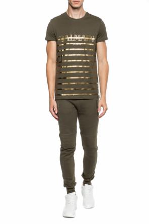 T-shirt with a printed logo, zdjęcie 2 T-shirt with a printed logo od Balmain